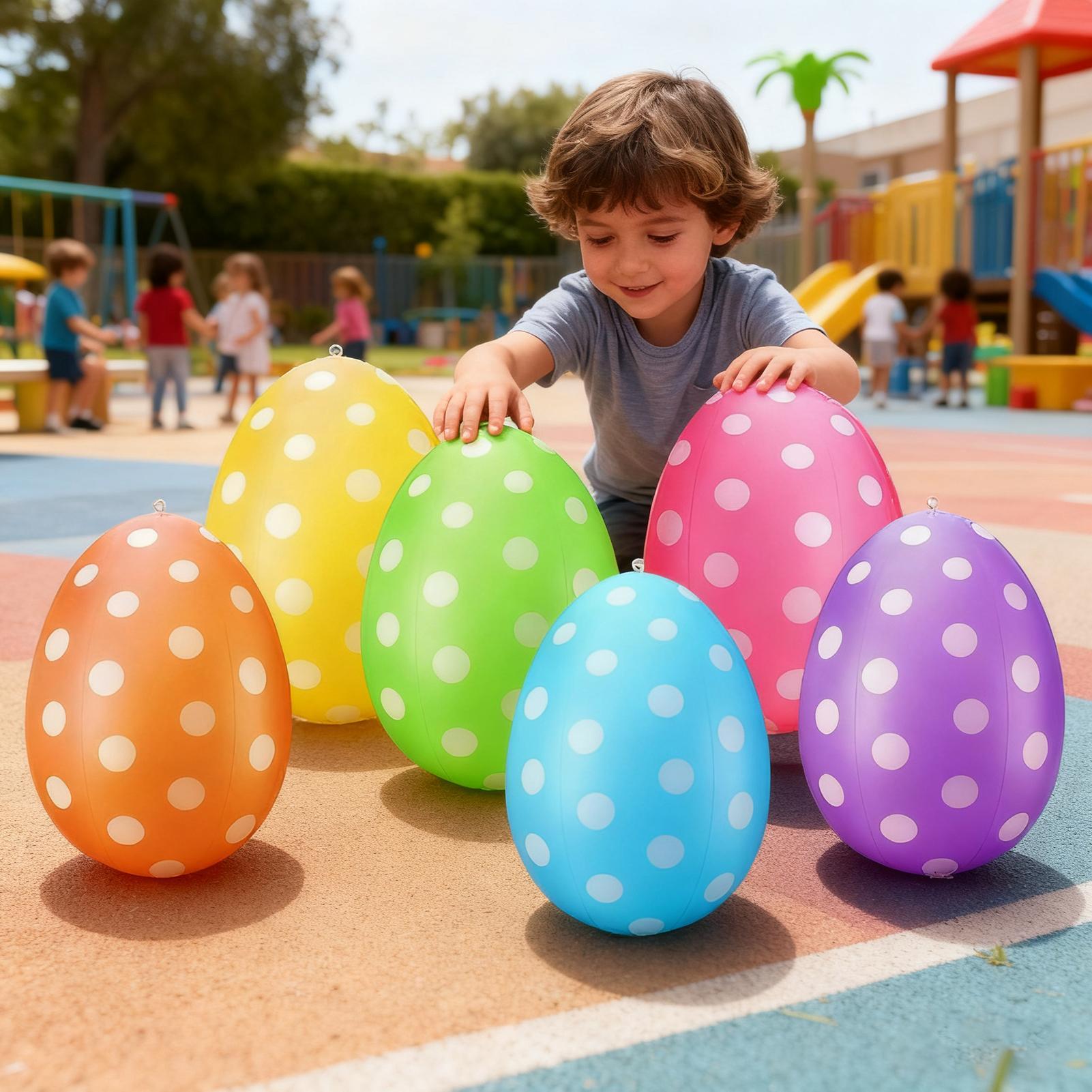 Kids Yard Toys - نفخ بيض عيد الفصح 6 قطعة/المجموعة