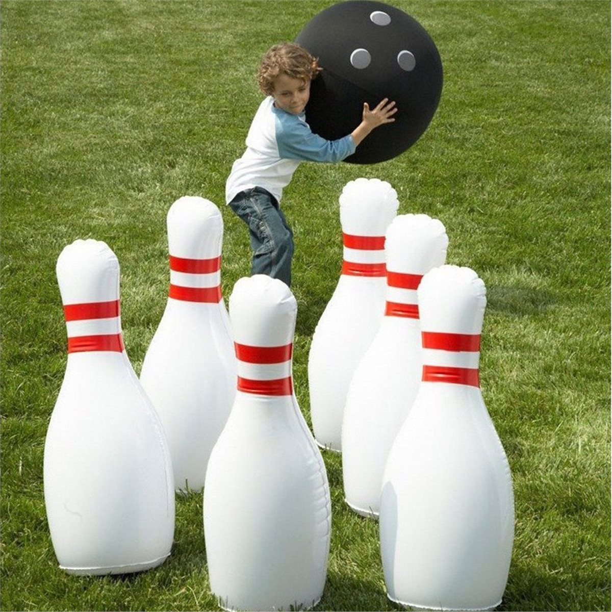 مجموعة بولينج قابلة للنفخ عملا - مراجعة Kids Yard Toys وسعره